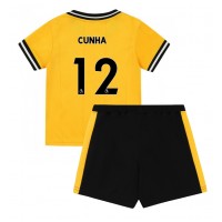 Camisa de Futebol Wolves Matheus Cunha #12 Equipamento Principal Infantil 2023-24 Manga Curta (+ Calças curtas)